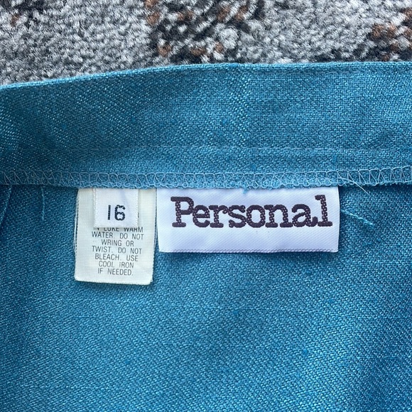 Personal Vintage Blazer & Skirt Set Teal 16 - Picture 10 of 12